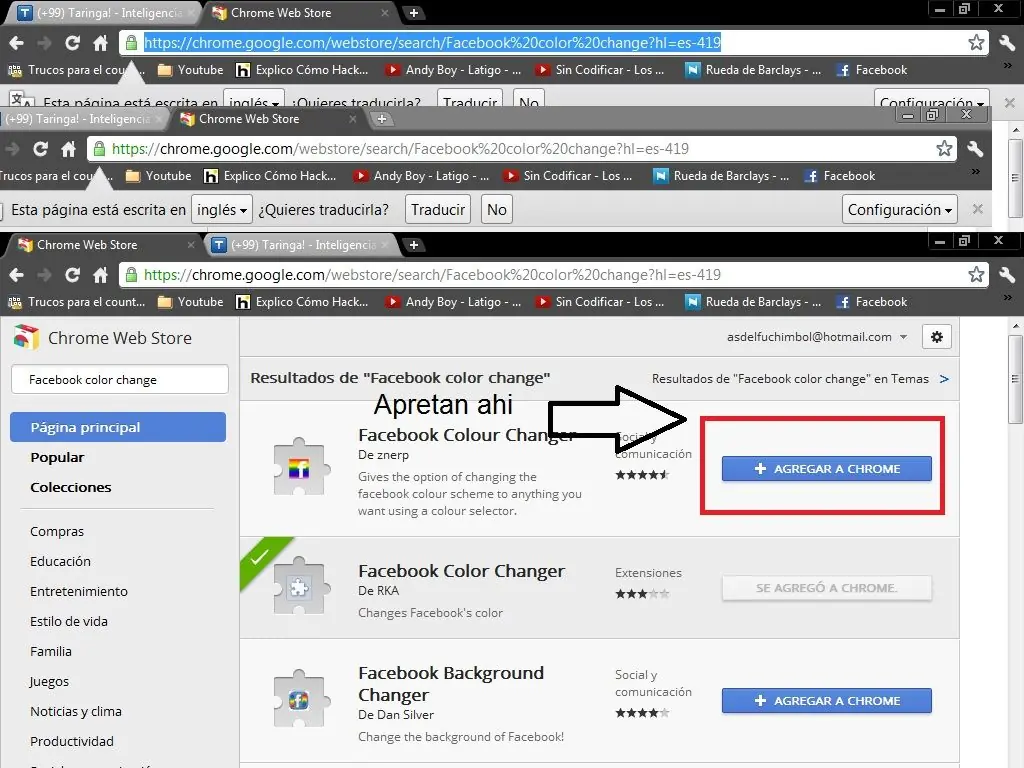 Cambia tu color de facebook solamente con google Chrome
