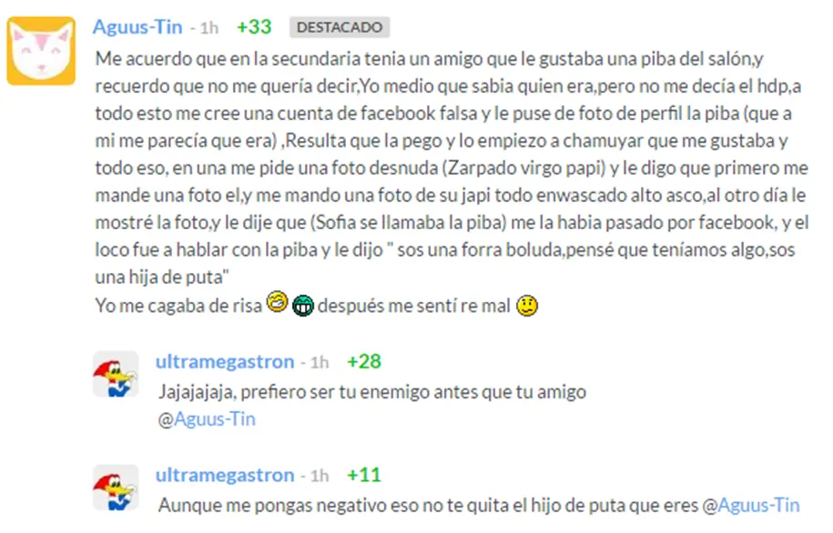 Comentarios y respuestas graciosas en Taringa!