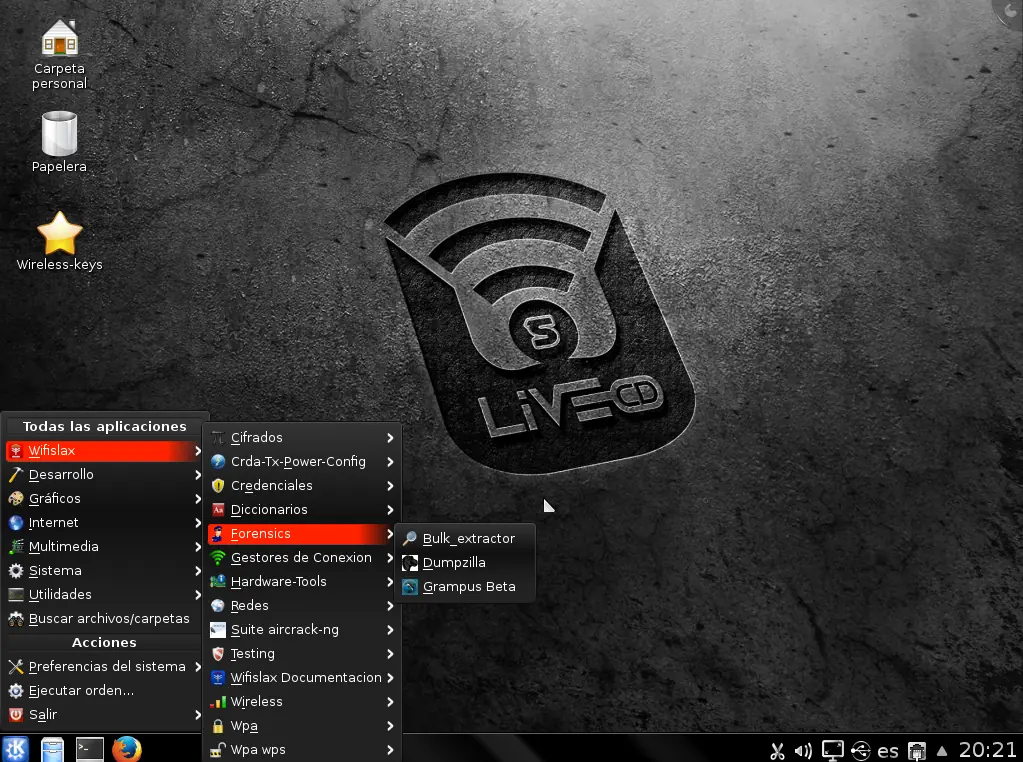 Cómo crear un LiveUSB  de  WifiSlax 4.9