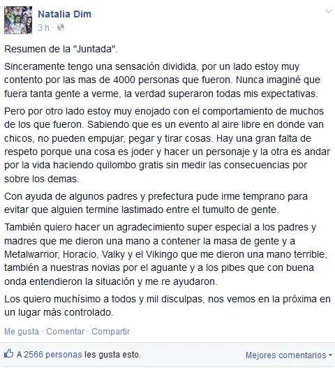 "Natalia": Complicado festejo por sus 500.000 susc