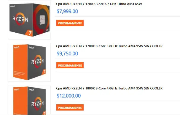 Primeros precios de los AMD Ryzen en Argentina