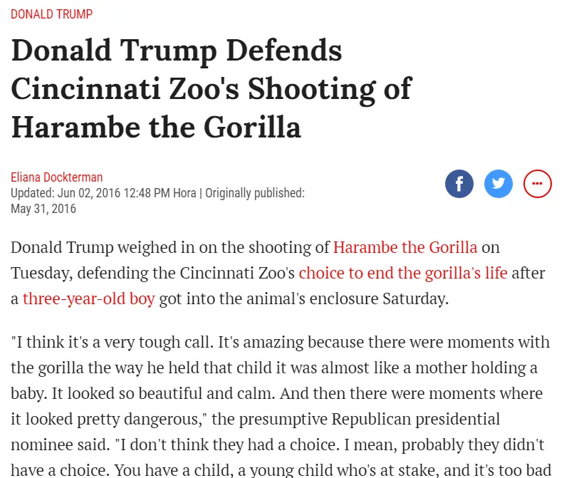 Hagamos top post a Harambe