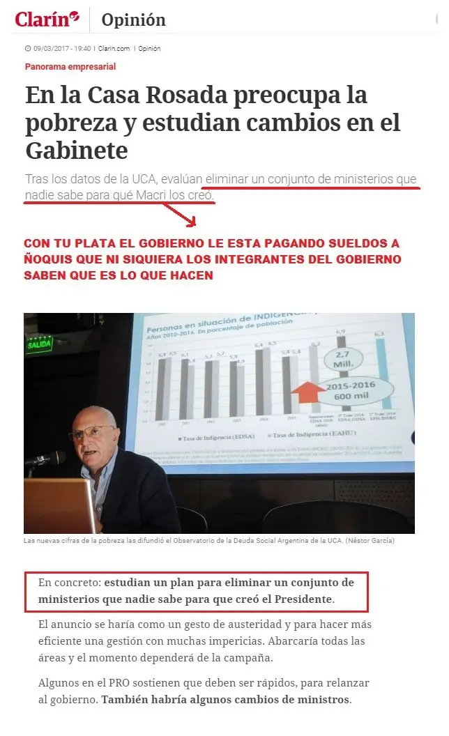 En la Casa Rosada preocupa la pobreza y estudian cambios