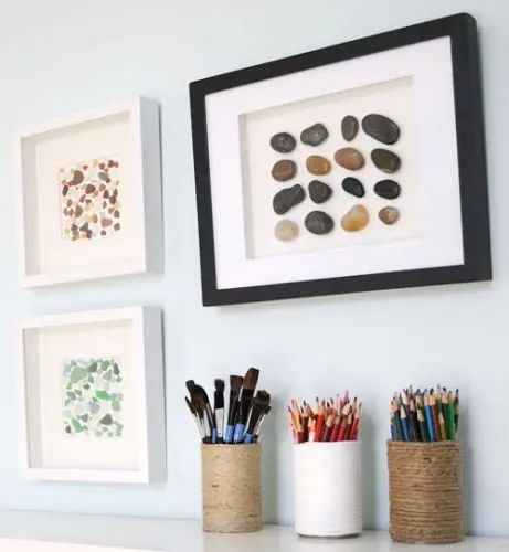 20 fantásticas ideas para decorar con piedras de río