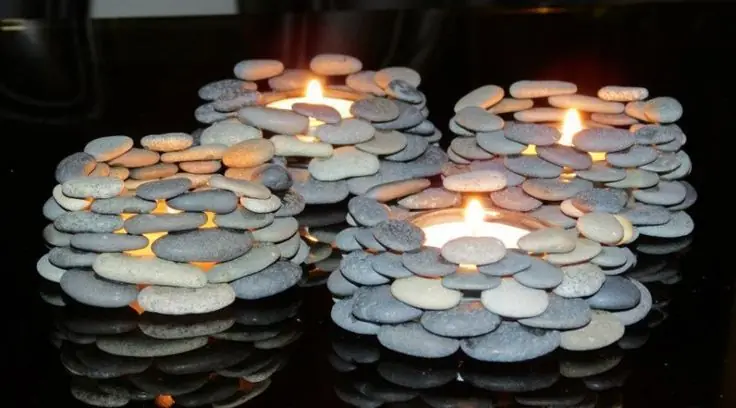20 fantásticas ideas para decorar con piedras de río