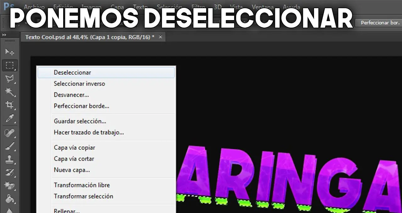 PhotoShop CC Como hacer texto Fa