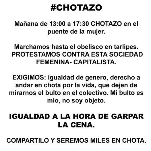 Unite al chotazo masivo