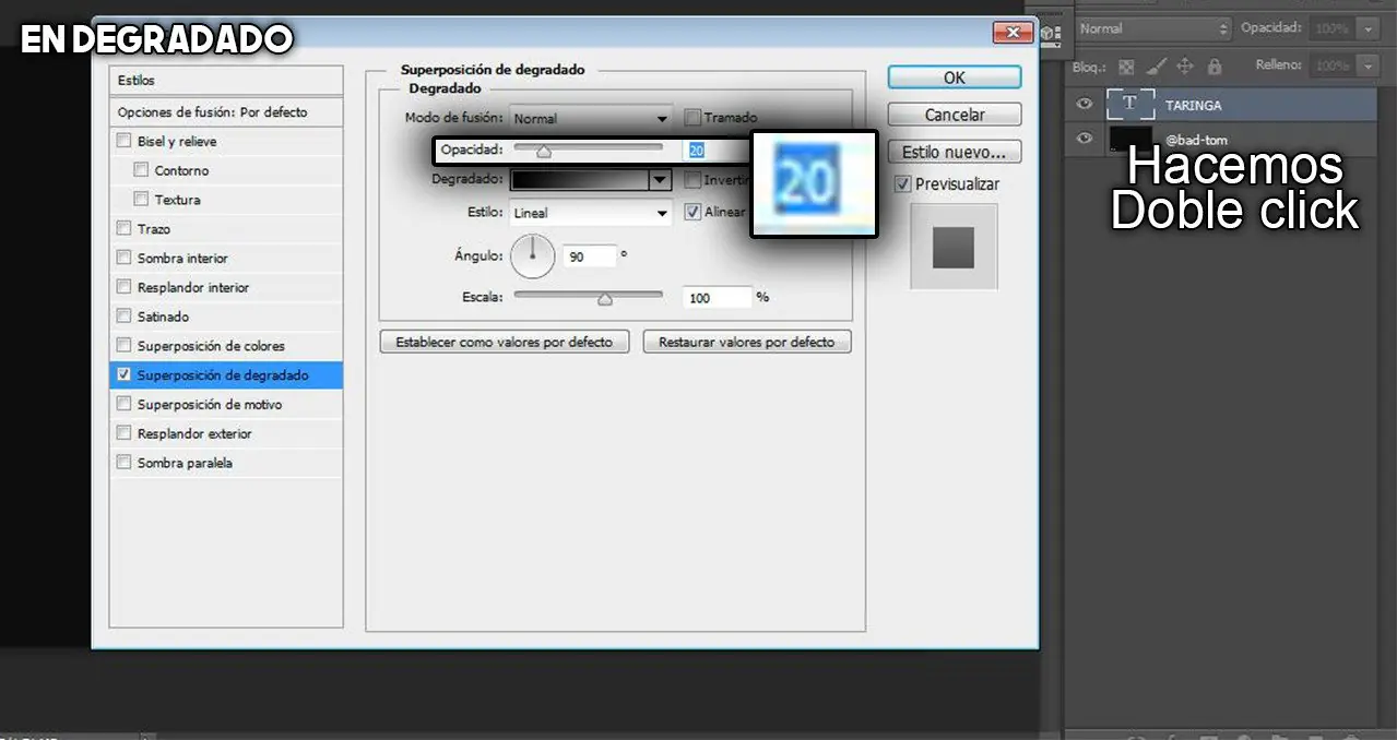 Photoshop Hacer Texto