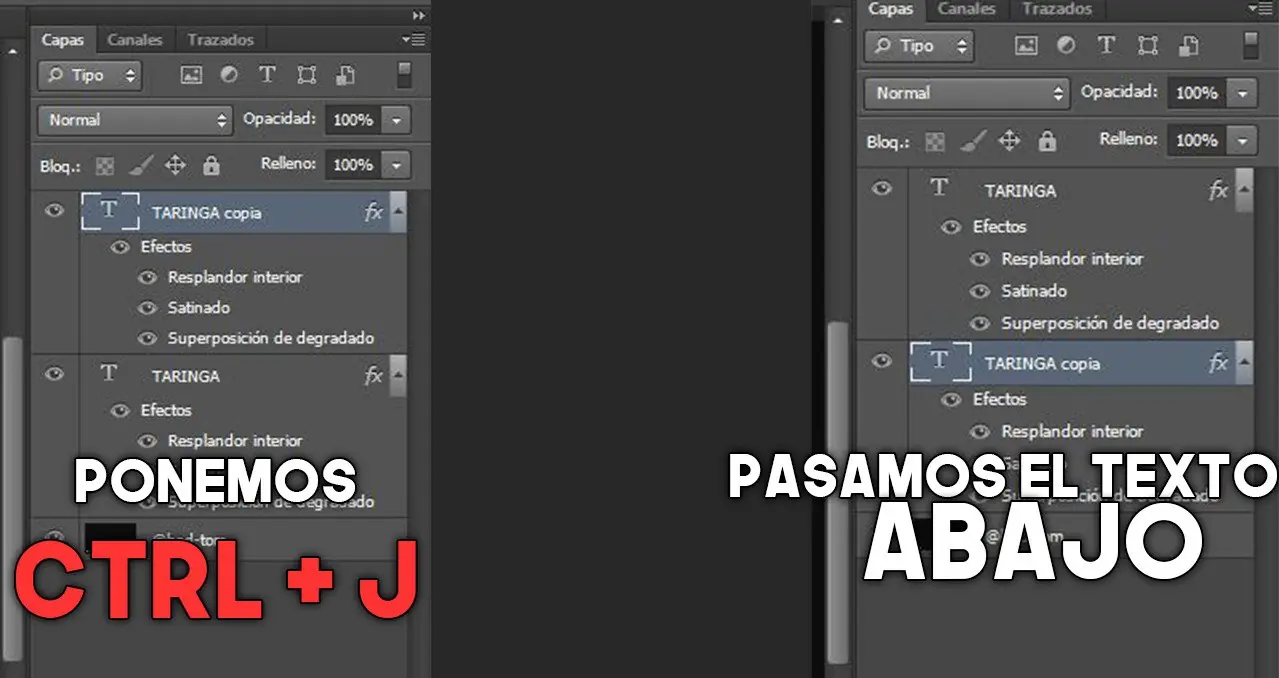 Photoshop Hacer Texto