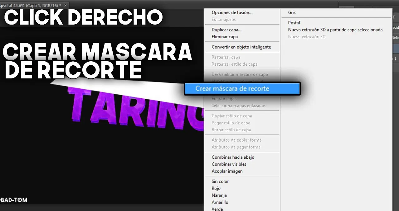 Photoshop Hacer Texto