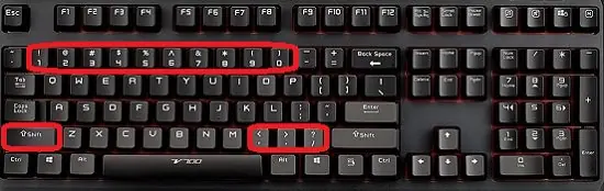 Diferentes teclas y su funcion [Shift, Tab, Enter]