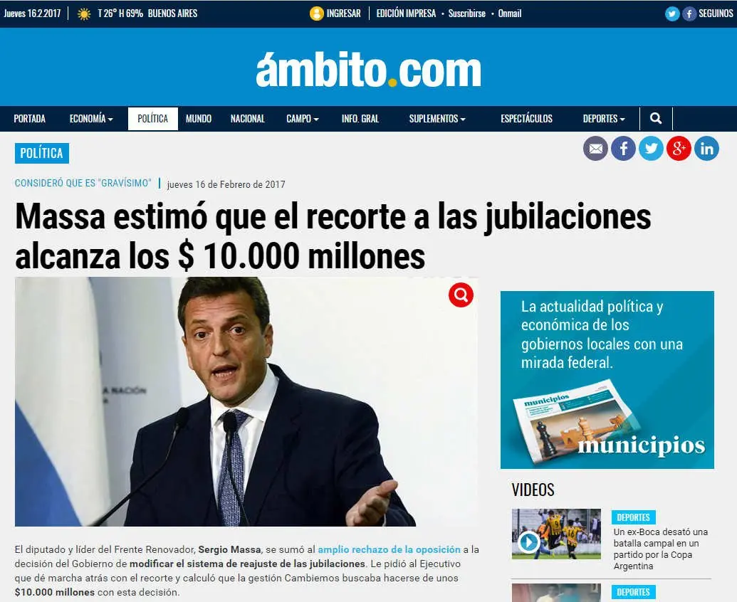 Macri intenta bajar las jubilaciones.