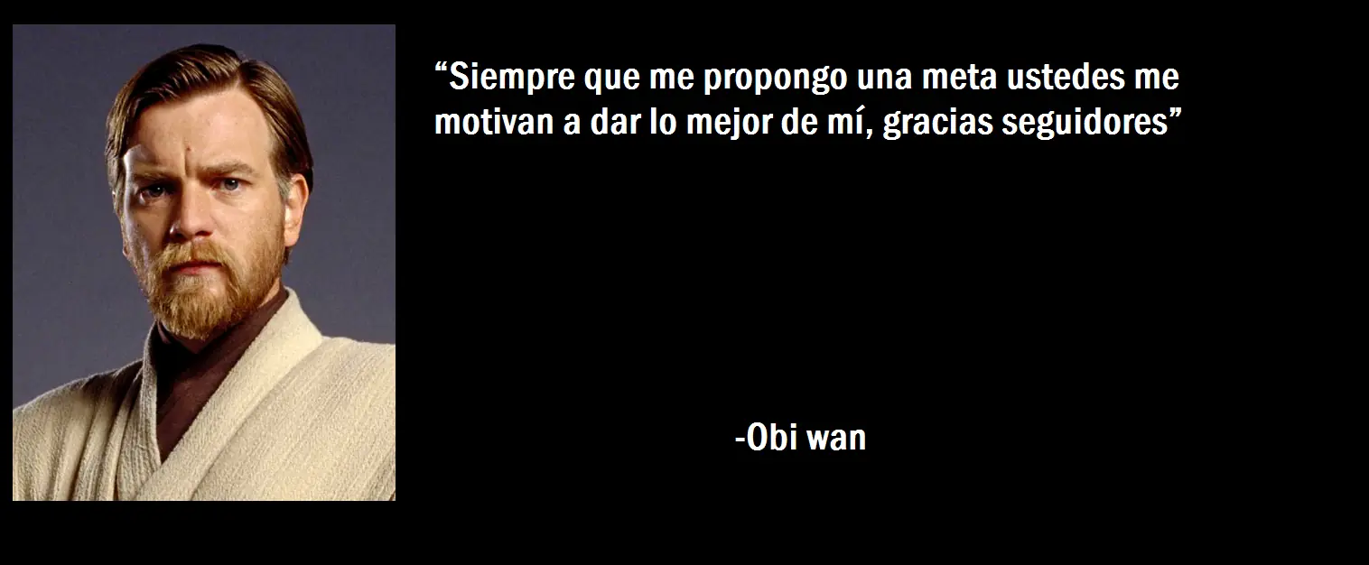 Frases de Obi wan a sus fans, que no dejan dormir al indio