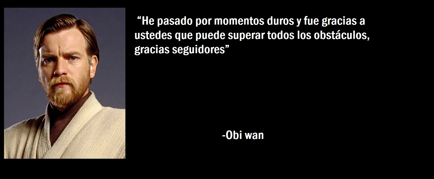 Frases de Obi wan a sus fans, que no dejan dormir al indio