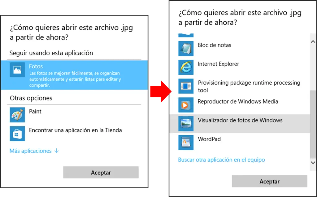 Recuperar visor de fotos de windows 7 en el 10