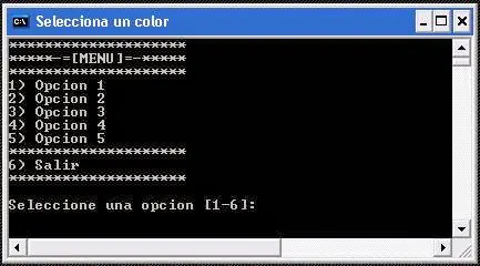 Crear un menú de selección en batch .bat .cmd