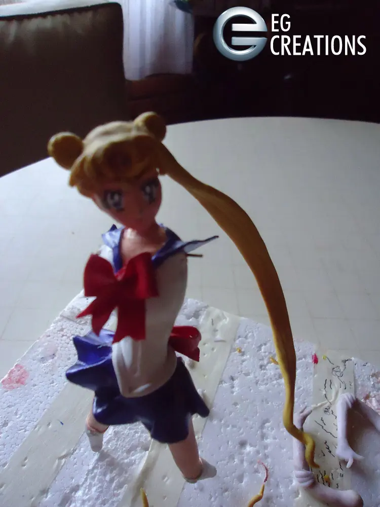 Sailor Moon (Escultura en Porcelana en frio echa por mi)