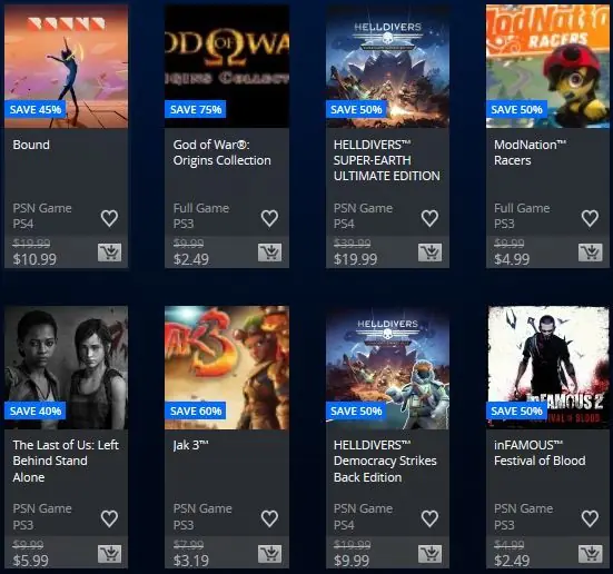 psstore usa ps4 deals