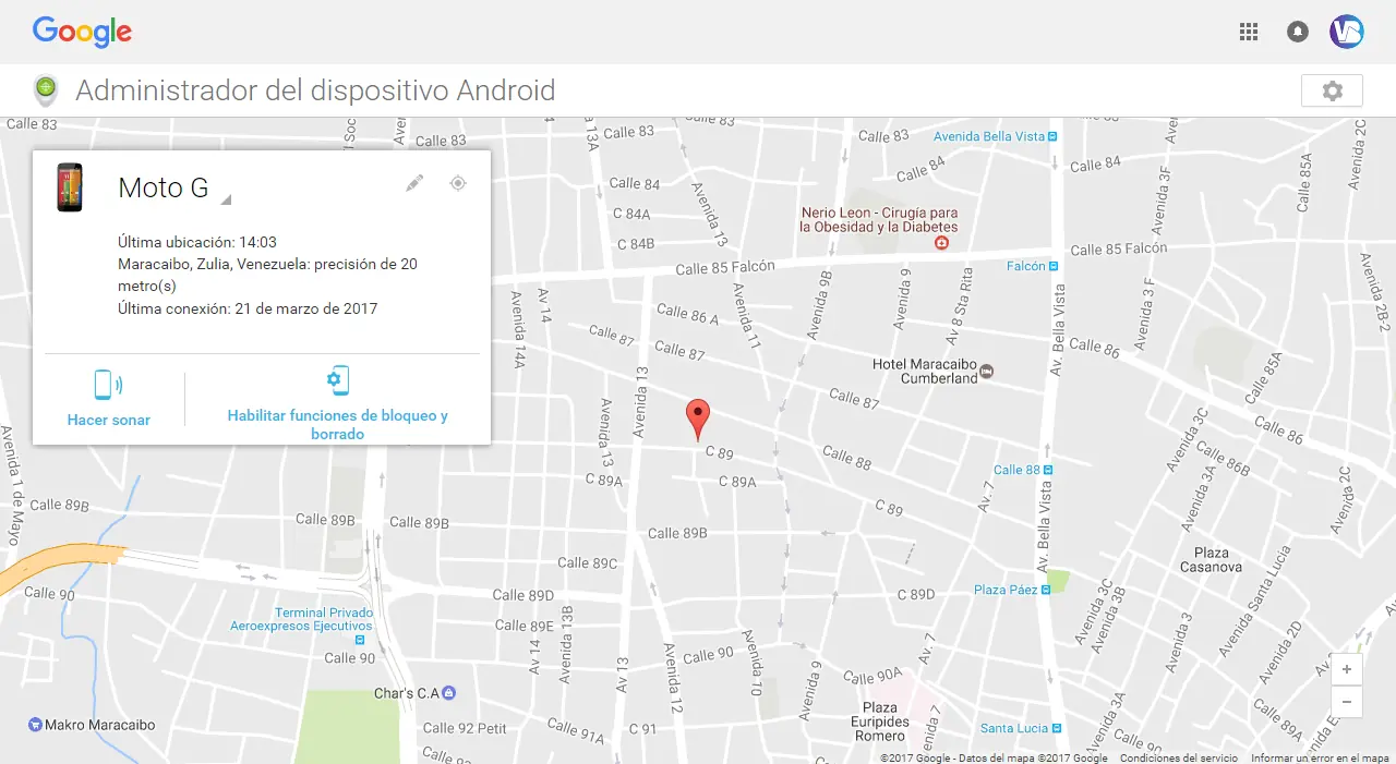 configuracion para encontrar tu celular