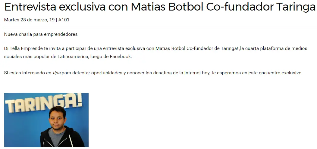 Matias botbol entrevista