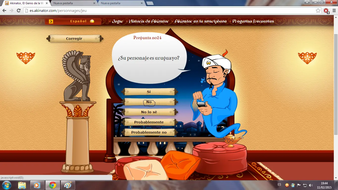 Akinator se sigue desubicando con los Taringueros.