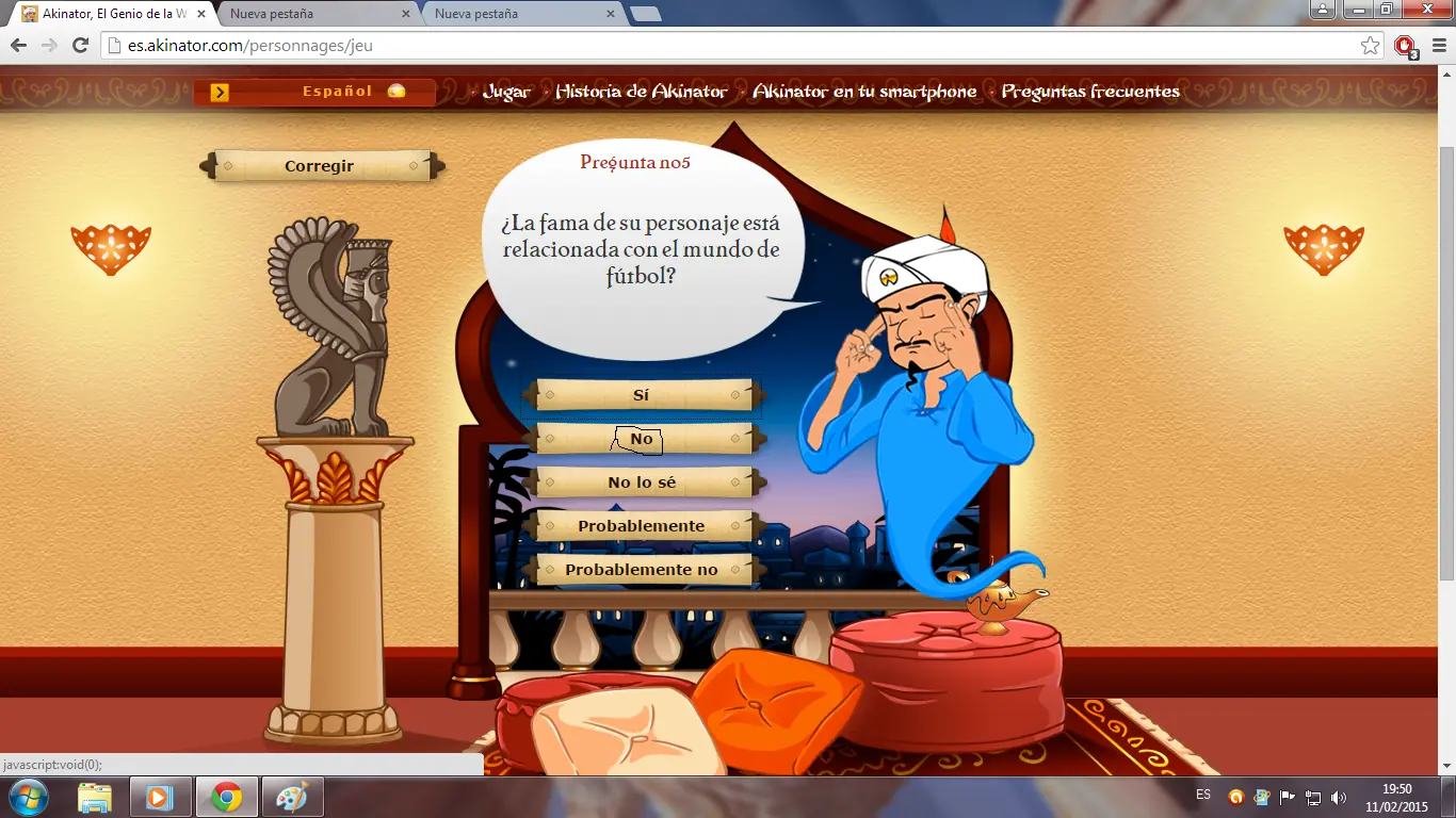 Akinator se sigue desubicando con los Taringueros.