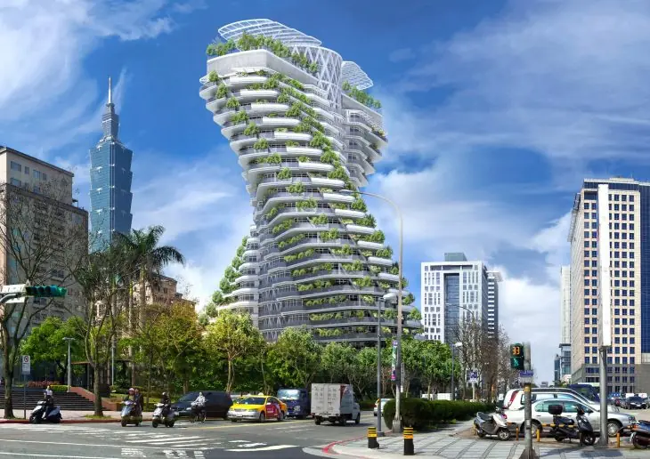Esta torre absorbe el carbono y ahorra energía