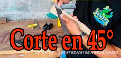 Algunas formas de hacer el corte de 45 grados