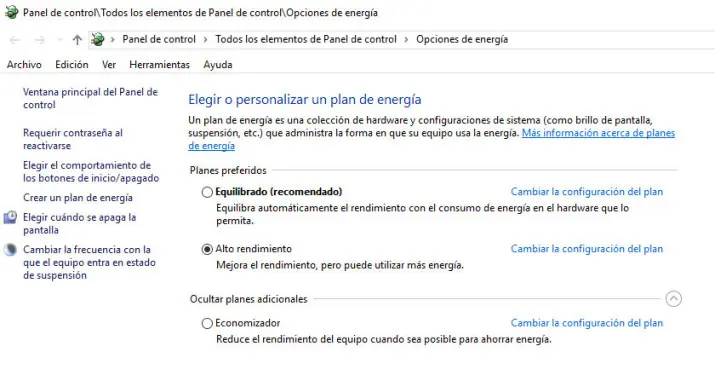 rendimiento rendimiento