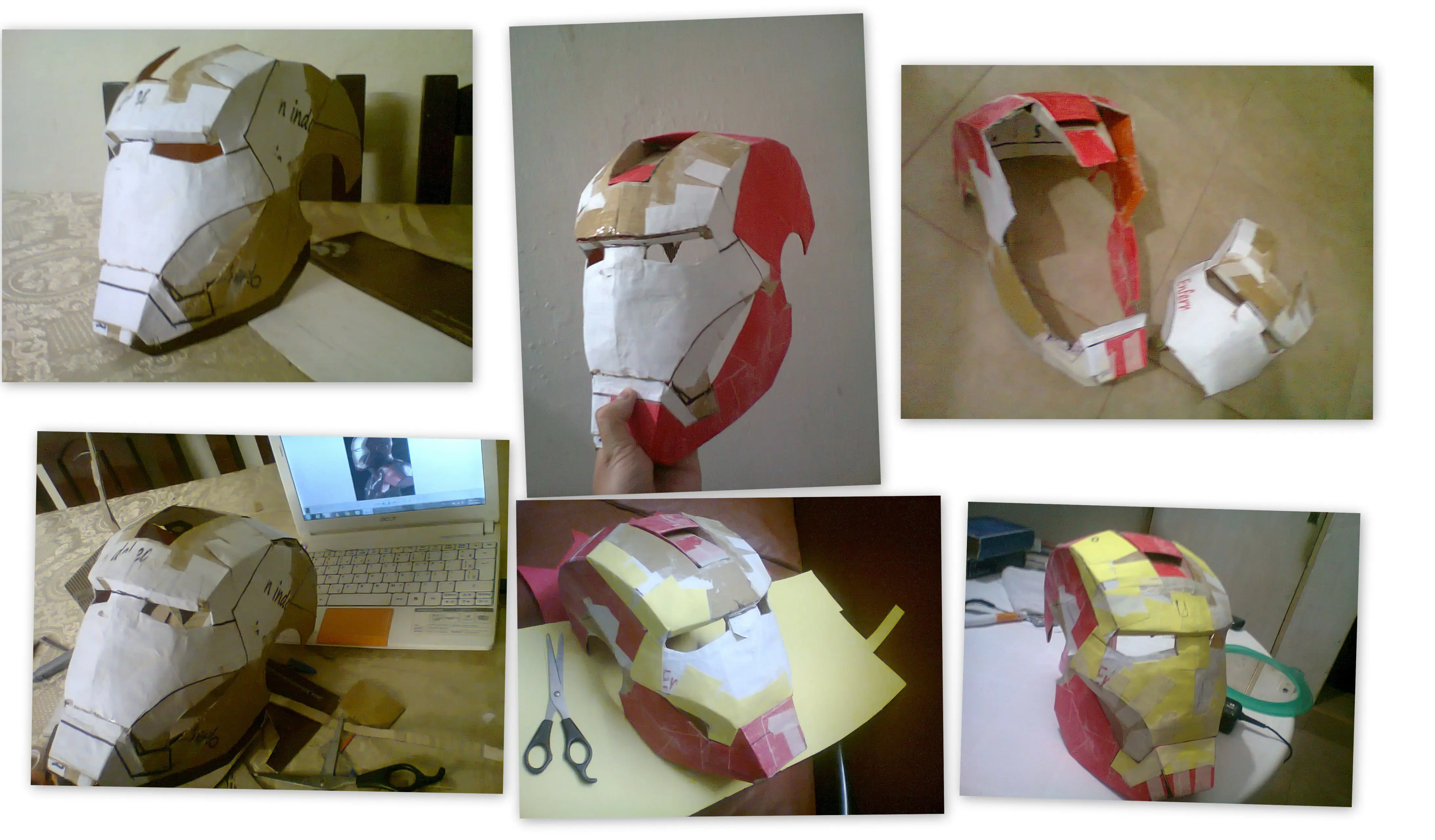 Mi casco de Iron Man sin pepakura