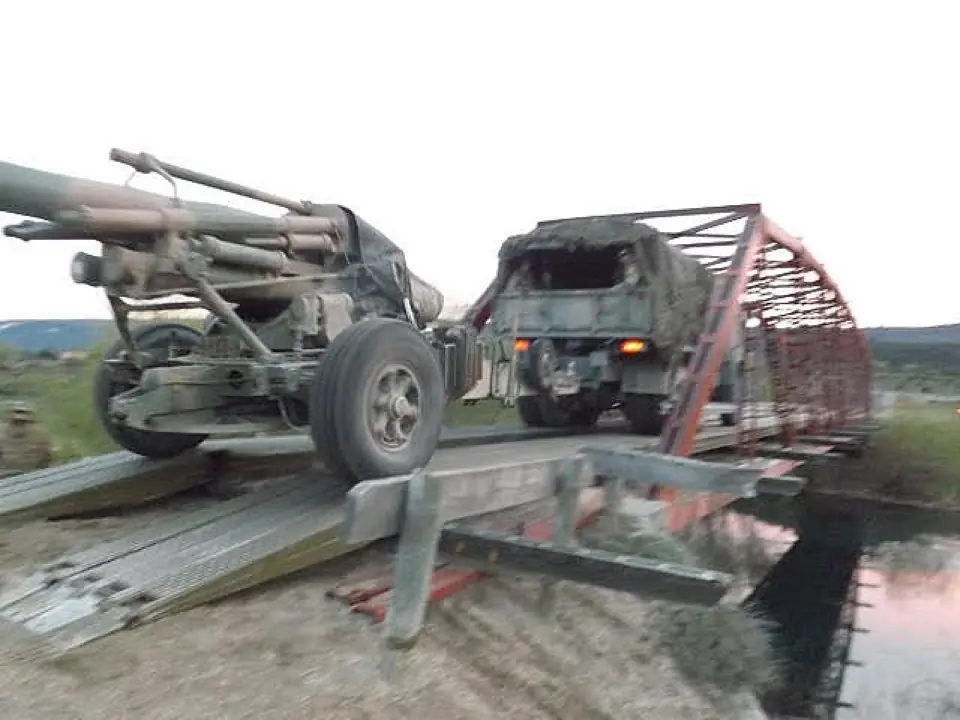 Ejercito Arg la ultima pieza de artilleria GAA4 Malvinas