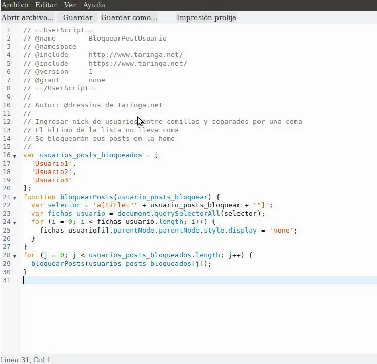 Como bloquear los posts de un usuario en la home