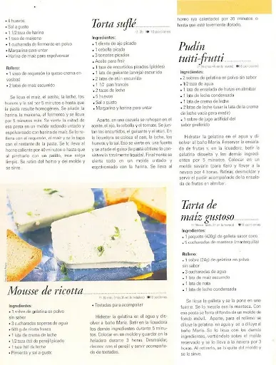 Revista Recetas de Licuadora =Tortas, Postres, Budines, etc=