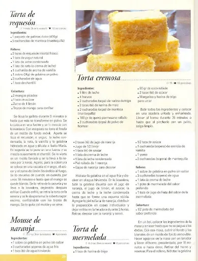 postres y dulces