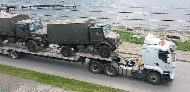 Llegan camiones militares al sur de Chile
