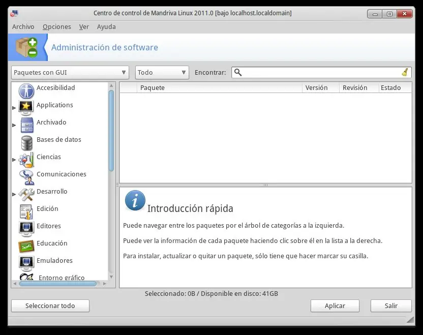 Mandriva, Instalar y desinstalar aplicaciones
