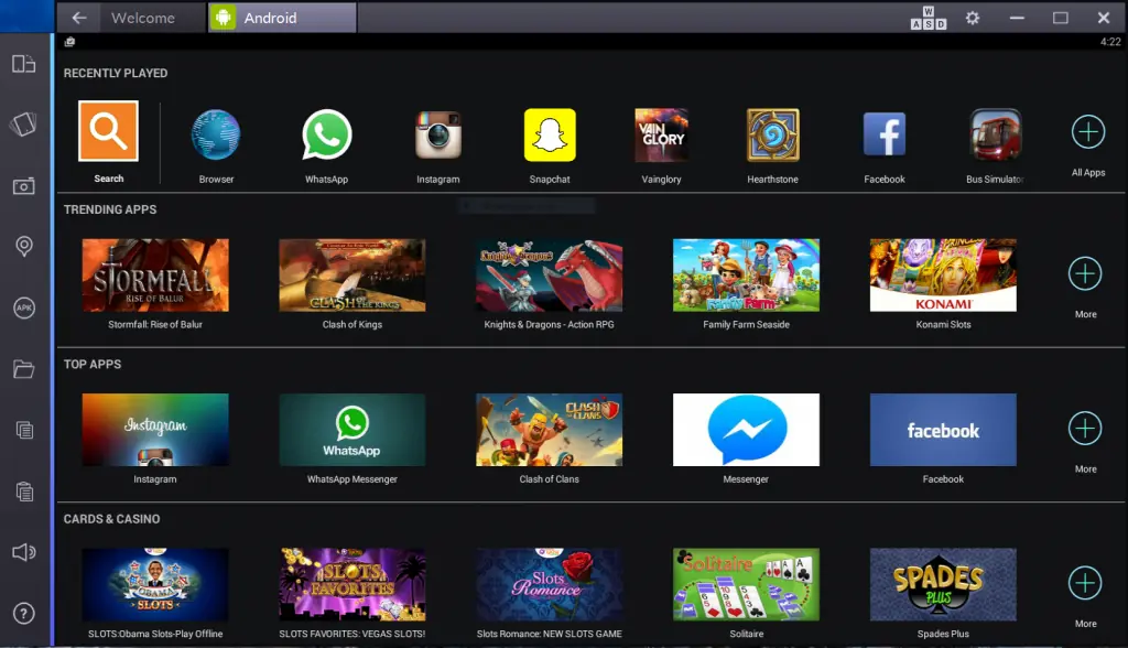 Bluestack (android en tu windows)