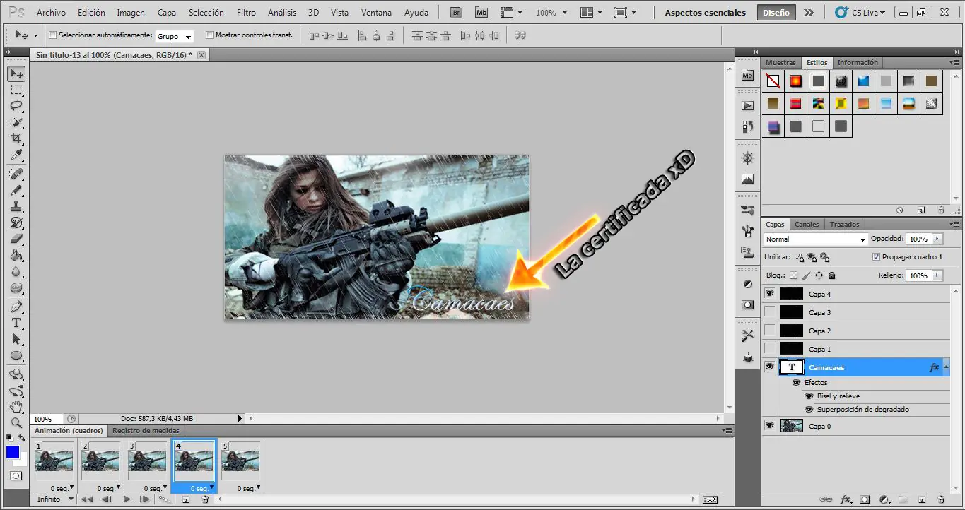 Como hacer lluvia animada en photoshop