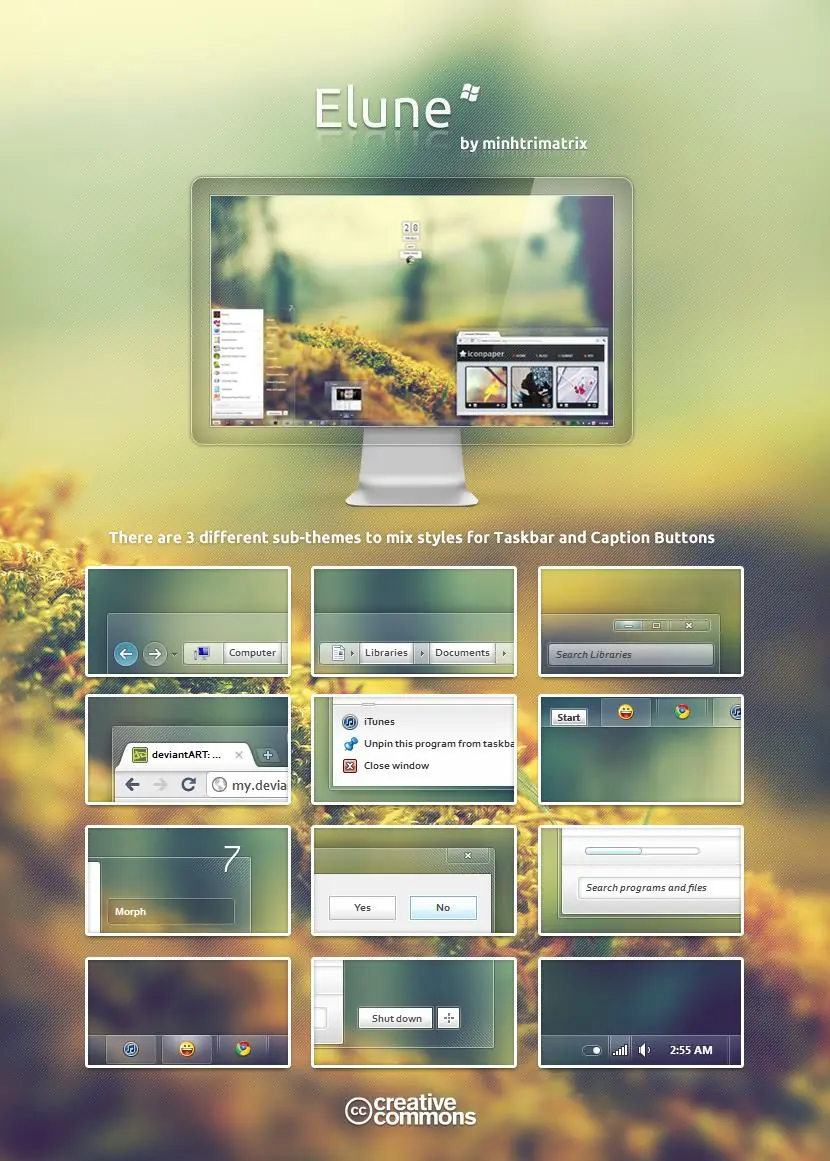 Theme Windows 7 l Elune Glass l For Windowshq