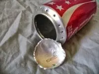 estufa con lata