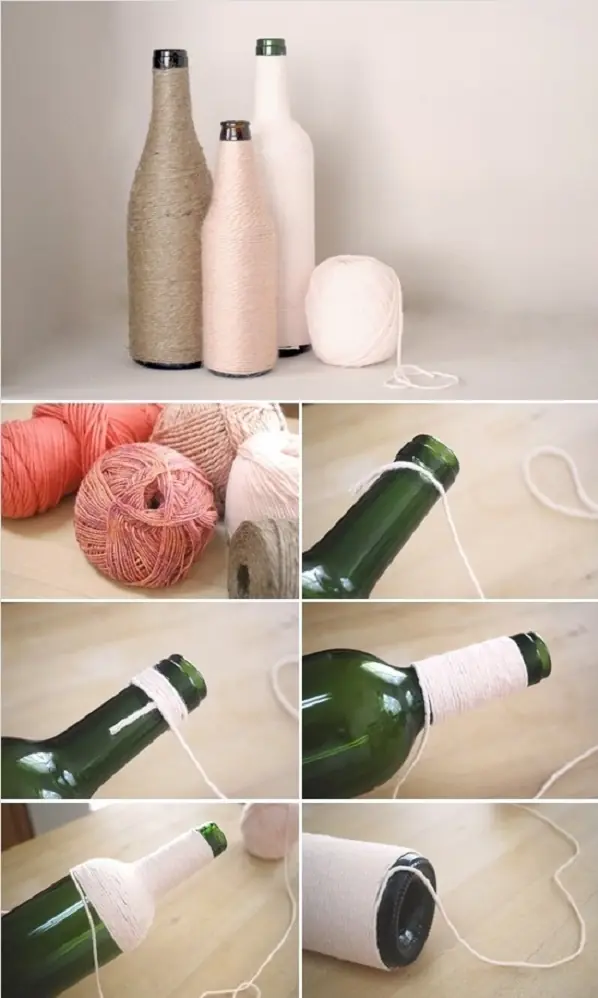 Ideas para decorar botellas y frascos de vidrio