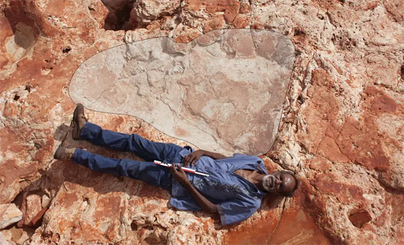 La huella de dinosaurio más grande registrada hasta la fecha