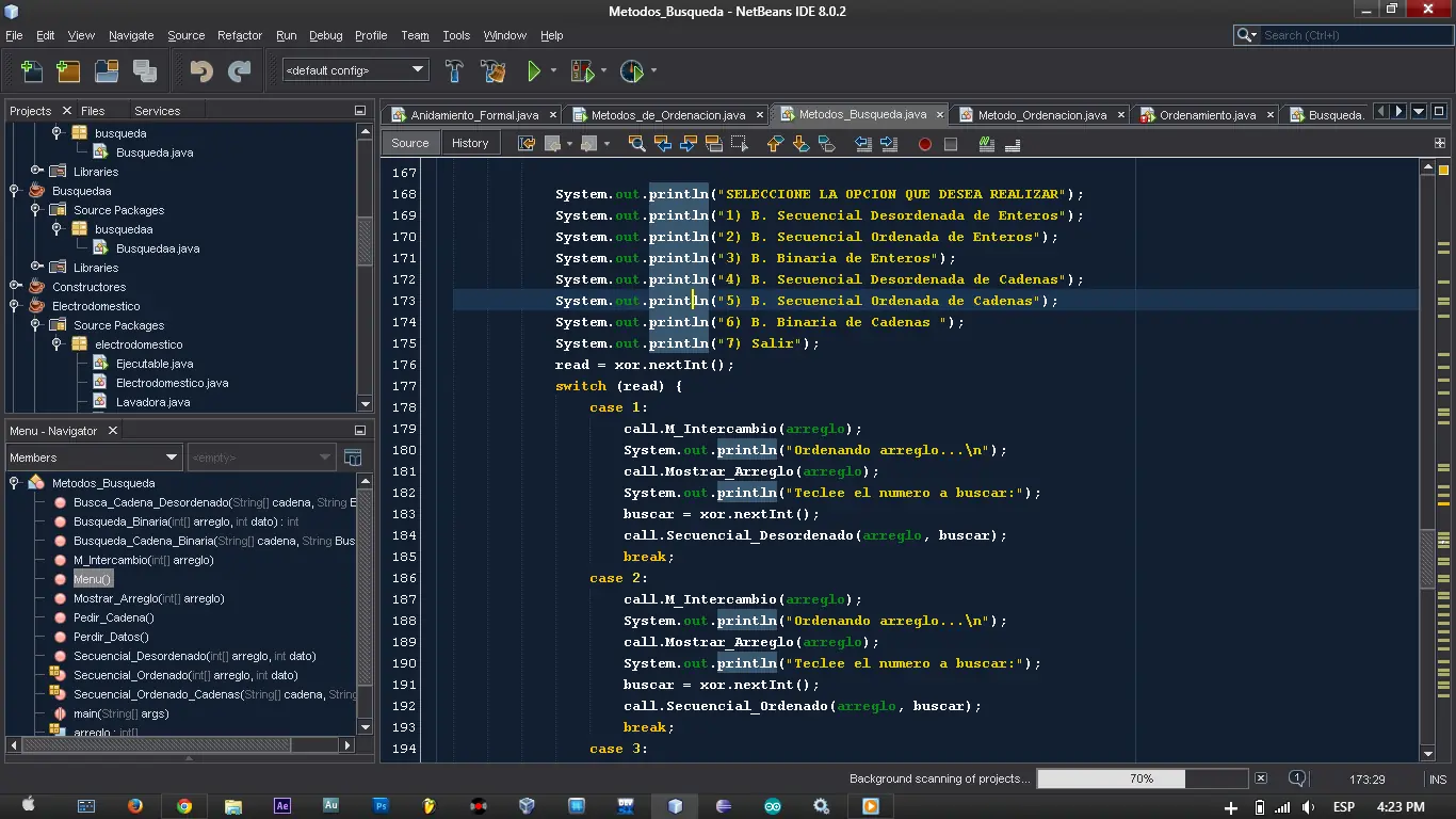 Métodos de Búsqueda en Java-Secuencial y binario