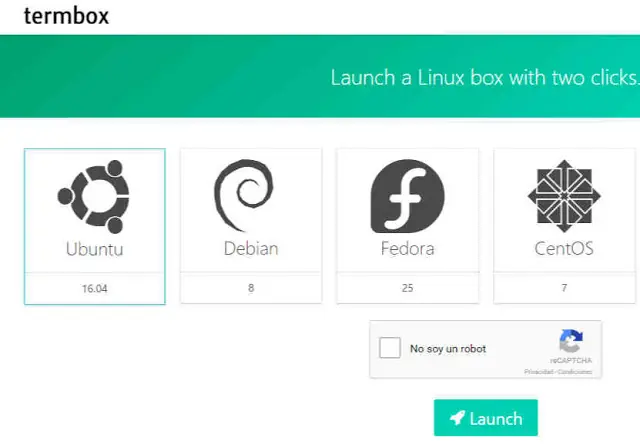 Termbox, aplicación web para probar distribuciones linux