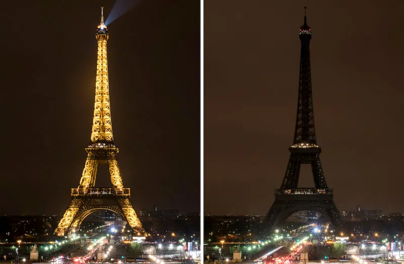 Así se ven los monumentos del mundo sin iluminación