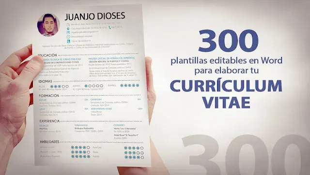 300 plantillas editables en Word para elaborar tu currículum
