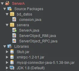 RMI ejemplo con base de datos