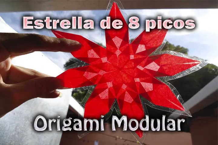 Estrella de 8 picos de papel china| Origami Modular | DIY