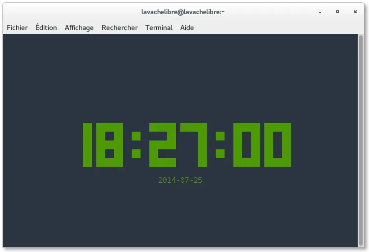tty-clock para instalar un reloj digital en la terminal