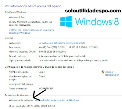 acticar windows 8